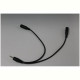 Аудио-кабель Atcom 3.5 мм - 2х3.5 мм (M/F), 0.1 м, черный (16850) пакет 