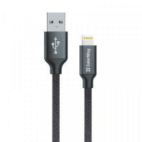 Кабель ColorWay USB-Lihgtning, 2.4А, 2м, Black (CW-CBUL007-BK)