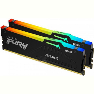 Модуль памяти DDR5 2x8GB/5600 Kingston Fury Beast RGB Black (KF556C36BBEAK2-16)