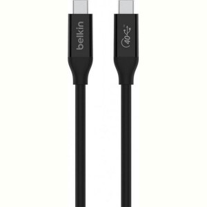 Кабель Belkin USB Type-C-USB Type-C, 40Gbps, 100W, 0.8м, Black (INZ001BT0.8MBK)