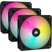 Вентилятор Corsair iCUE AR120 Digital RGB 120mm PWM Fan Triple Pack Black (CO-9050167-WW), 120x120x25мм, 4-pin PWM, черный