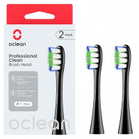 Насадка для зубной электрощетки Oclean P1C5 B02 Professional Clean Brush Head Black (2 шт) (6970810553857)