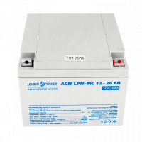 Аккумуляторная батарея LogicPower LPM 12V 26AH (LPM-MG 12 - 26 AH) AGM мультигель 