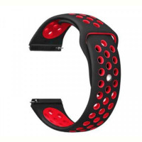 Ремешок BeCover Nike Style для Xiaomi Amazfit Bip/Bip Lite/Bip S Lite/GTR 42mm/GTS/TicWatch S2/TicWatch E Black-Red (705704)