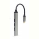 Концентратор USB Type-C Cablexpert 1xUSB3.1, 3xUSB2.0, металл, Grey (UHB-CM-U3P1U2P3-02)