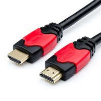 Кабель Atcom (24941) HDMI-HDMI ver 2.0, 4K, 1м Red/Gold, пакет