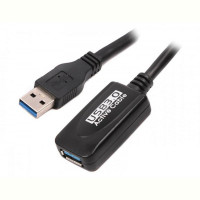 Активный удлинитель Viewcon VE057 USB3.0(AM)-USB3.0(AF), 5м, черный, блистер