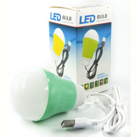 USB-светильник с LED-лампочкой Dengos, шнур ~1м, 5V, 5W, Green (LED-BULB-5V5W-GREEN)