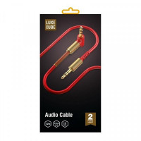Аудио-кабель Luxe Cube AUX Spring 1.2м, красный (8886668686198)