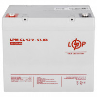Аккумуляторная батарея LogicPower 12V 55AH (LPM-GL 12V - 55 AH) GEL