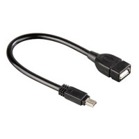 Кабель Atcom USB - micro USB V 2.0 (F/M),  0.8 м, черный (16028)