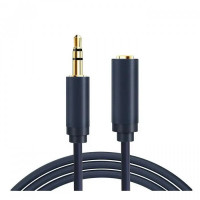 Кабель Cabletime Audio 3.5 мм - 3.5 мм (M/F), 1.5 м, Black, 3 pin (CF16J)