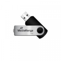 Флеш-накопитель USB2.0 64GB MediaRange Black/Silver (MR912)