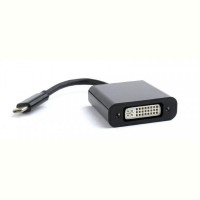 Адаптер Cablexpert USB Type-C - DVI (M/F), 0.15 м, черный (A-CM-DVIF-01) 