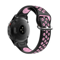 Ремешок для Garmin QuickFit 22 Nike-style Silicone Band Black/Pink (QF22-NSSB-BKPK)