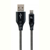 Кабель Cablexpert USB - USB Type-C V 2.0 (M/M), 2 м, Black/White (CC-USB2B-AMCM-2M-BW)