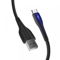 Кабель ColorWay USB-MicroUSB, 2.4А, 1м, PVC + Led, Black (CW-CBUM034-BK)