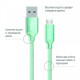 Кабель ColorWay USB - micro USB (M/M), 1 м, Mint (CW-CBUM002-MT)