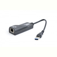 Сетевой адаптер Gembird (NIC-U3-02) USB - Gigabit Ethernet, черный