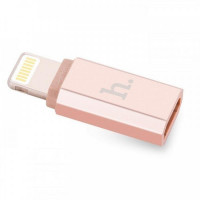 Адаптер Hoco micro USB - Lightning (F/M) Rose Gold (6957531025740)