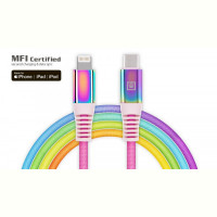 Кабель REAL-EL Rainbow USB-C-Lightning, 1м (EL123500054)