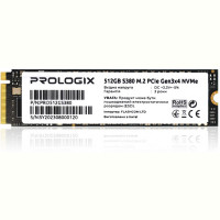Накопитель SSD  512GB Prologix S380 M.2 2280 PCIe 3.0 x4 NVMe TLC (PRO512GS380)