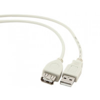 Кабель Cablexpert USB - USB V 2.0 (M/F), 0.75 м, белый (CC-USB2-AMAF-75CM/300)