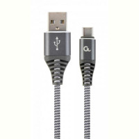 Кабель Cablexpert (CC-USB2B-AMCM-1M-WB2) USB 2.0 A - USB Type-C, премиум, 1м, серый