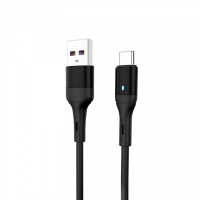 Кабель SkyDolphin S06T LED Smart Power USB - Type-C 1м, Black (USB-000557)