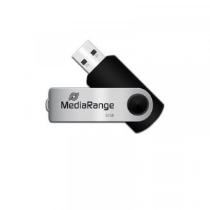 Флеш-накопитель USB2.0 32GB MediaRange Black/Silver (MR911)