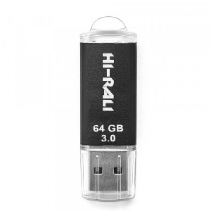 Флеш-накопитель USB3.0 64GB Hi-Rali Rocket Series Black (HI-64GB3VCBK)