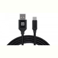 Кабель REAL-EL Premium Fabric USB-USB Type C 2m, Black (EL123500047)