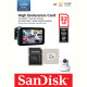 Карта памяти MicroSDXC 32GB UHS-I/U3 Class 10 SanDisk High Endurance R100/W40MB/s + SD-adapter (SDSQQNR-032G-GN6IA)