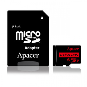 Карта памяти MicroSDHXC 128GB UHS-I Class 10 Apacer + SD adapter (AP128GMCSX10U5-R)