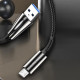 Кабель ColorWay USB-MicroUSB, 2.4А, 1м, Zinc Alloy + Led, Black (CW-CBUM035-BK)