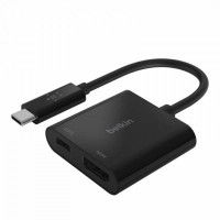 Адаптер Belkin HDMI+USB Type-C - USB Type-C (F/M), Black (AVC002BTBK)