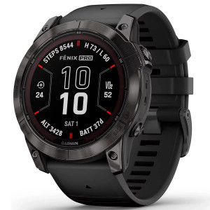 Смарт-часы Garmin Fenix 7 Pro Sapphire Solar Carbon Gray DLC Titanium with Black Silicone (010-02777-54)