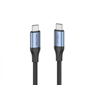 Кабель Vention USB-C - USB-C, 1 m, Black/Blue (TAVHF)