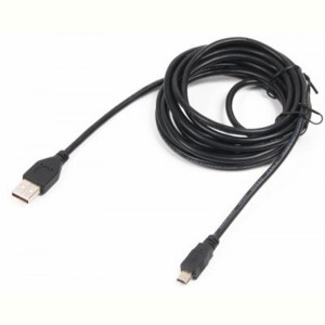 Кабель Cablexpert USB - mini-USB V 2.0 (M/M), 3 м, черный (CCP-USB2-AM5P-10)