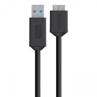 Кабель Belkin USB 3.0 - MicroUSB 3.0 (5Gbps) 0.9 м Black (F3U166bt03-BLK)