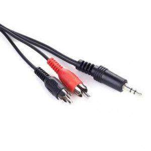 Аудио-кабель Cablexpert 3.5 мм - 2хRCA (M/M), 20 м, Black (CCA-458-20M)