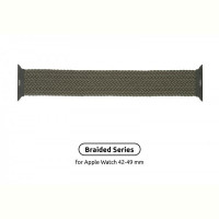 Ремешок Armorstandart Braided Solo Loop для Apple Watch 42mm/44mm/45mm/49mm Inverness Green Size 6 (148 mm) (ARM58075)