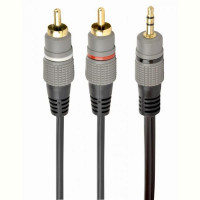 Аудио-кабель Cablexpert 2хRCA - 3.5 мм (M/M), 5 м, черный (CCA-352-5M)