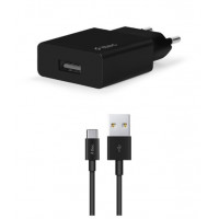 Сетевое зарядное устройство Ttec SmartCharger USB 2.1А Black (2SCS20CS) + кабель USB Type-C