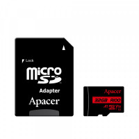 Карта памяти MicroSDHC  32GB UHS-I Class 10 Apacer + SD adapter (AP32GMCSH10UB-R)