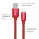 Кабель ColorWay USB-MicroUSB, 1м Red (CW-CBUM002-RD)