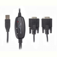 Кабель Viewcon USB - 2хCOM (M/M), 9+25pin, 1.4 м, Black (VE591) 