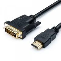 Кабель Atcom HDMI - DVI (M/M), single link, 24+1 pin, феррит, 1.8 м, Black (AT3808)