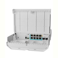 Коммутатор MikroTik netPower Lite 7R (CSS610-1GI-7R-2S+OUT) (внешний, 7xGE PoE reverse, 1xGE PoE out, 2xSFP+, PSU:PoE-IN/ DC jack/2-pin, IP54, без БП)