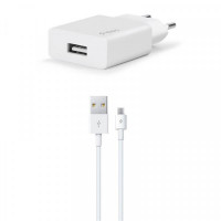 Сетевое зарядное устройство Ttec SmartCharger USB 2А White (2SCS20MB) + кабель microUSB